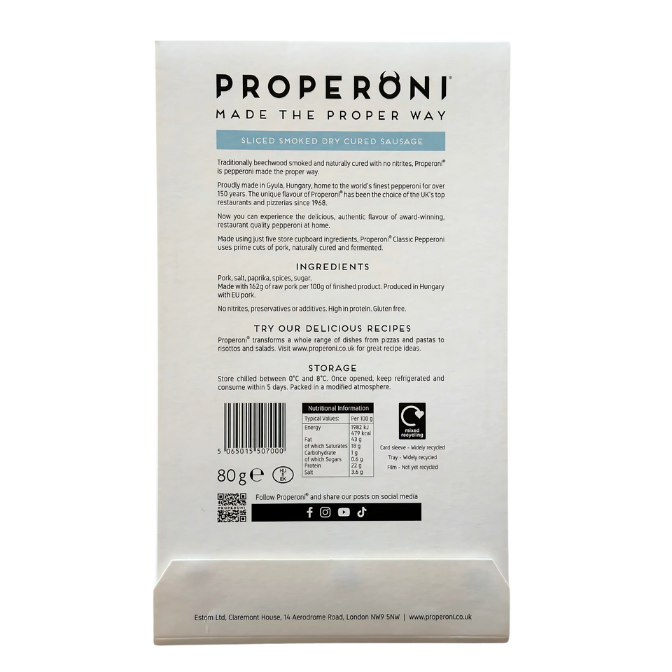 Properoni - Classic Sliced Pepperoni (80g)